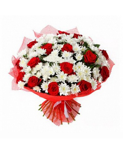 Kırmızı Beyaz Buket